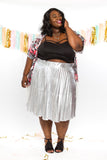 Plus Size Clothing for Women - Jessica Kane Silver Skirt - Society+ - Society Plus - Buy Online Now! - 4
