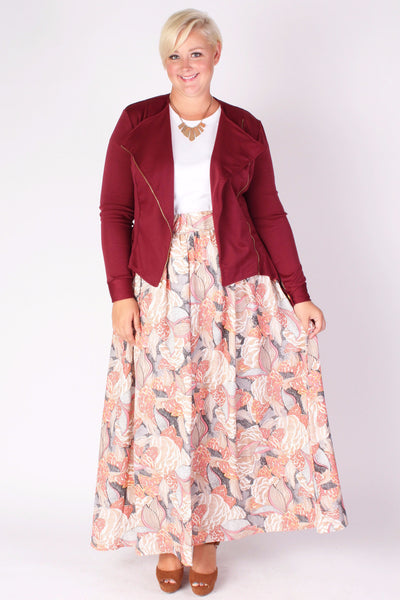 Plus Size Clothing for Women - Twirl Maxi Skirt with Pockets - Salmon - Society+ - Society Plus - Buy Online Now! - 3