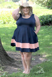Plus Size Clothing for Women - Classic Stripe Skater Dress - Navy - Society+ - Society Plus - Buy Online Now! - 5