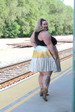 Plus Size Clothing for Women - Jessica Kane Silver/Gold Pleated Skirt - Society+ - Society Plus - Buy Online Now! - 5