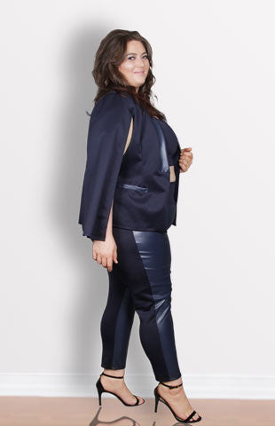 Plus Size Clothing for Women - Society+ Full Frontal Leggings - Navy - Society+ - Society Plus - Buy Online Now! - 1