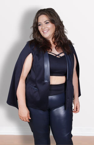 Plus Size Clothing for Women - Society+ Plus Size Cape - Navy - Society+ - Society Plus - Buy Online Now! - 1