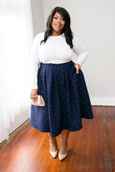 Plus Size Clothing for Women - Sheer Luck Long Sleeve Top - White - Society+ - Society Plus - Buy Online Now! - 1