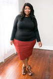 Plus Size Clothing for Women - Sheer Luck Long Sleeve Top - Black - Society+ - Society Plus - Buy Online Now! - 1