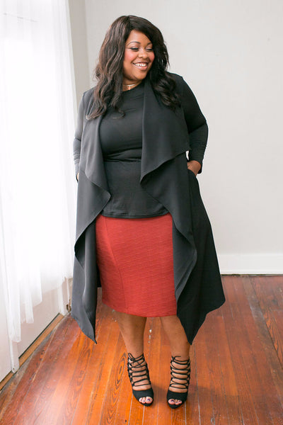 Plus Size Clothing for Women - Sheer Luck Long Sleeve Top - Black - Society+ - Society Plus - Buy Online Now! - 2