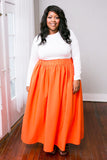 Plus Size Clothing for Women - Twirl Maxi Skirt w/ Pockets - Pumpkin Spice - Society+ - Society Plus - Buy Online Now! - 2
