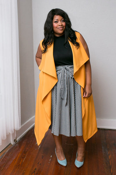 Plus Size Clothing for Women - Chicest Of Them All Vest - Mustard - Society+ - Society Plus - Buy Online Now! - 6