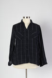 Plus Size Clothing for Women - Collared Pocket Top by Sabrina Servance - Navy - Society+ - Society Plus - Buy Online Now! - 3