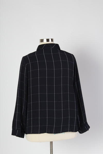 Plus Size Clothing for Women - Collared Pocket Top by Sabrina Servance - Navy - Society+ - Society Plus - Buy Online Now! - 4