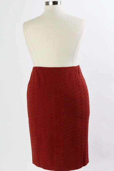 Plus Size Clothing for Women - Work It Midi Pencil Skirt - Burgundy - Society+ - Society Plus - Buy Online Now! - 2