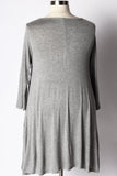 Plus Size Clothing for Women - Haydah Trapeze Dress - Heather Grey - Society+ - Society Plus - Buy Online Now! - 2