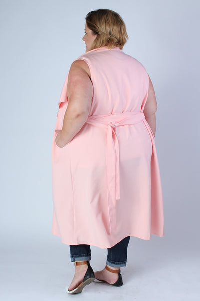 Plus Size Clothing for Women - Chicest Of Them All Vest - Pink - Society+ - Society Plus - Buy Online Now! - 3