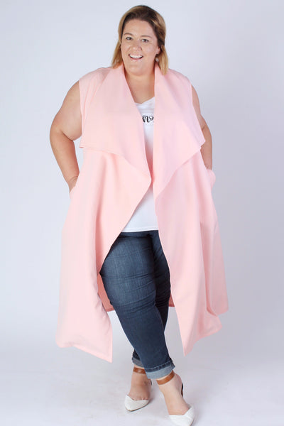 Plus Size Clothing for Women - Chicest Of Them All Vest - Pink - Society+ - Society Plus - Buy Online Now! - 2
