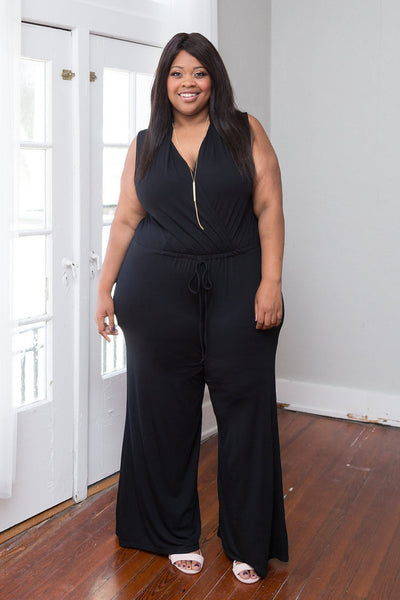 Plus Size Clothing for Women - Sleeveless Jumpsuit - Black - Society+ - Society Plus - Buy Online Now! - 2