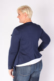 Plus Size Clothing for Women - Posh Zippered Blazer - Navy - Society+ - Society Plus - Buy Online Now! - 2