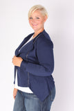 Plus Size Clothing for Women - Posh Zippered Blazer - Navy - Society+ - Society Plus - Buy Online Now! - 3