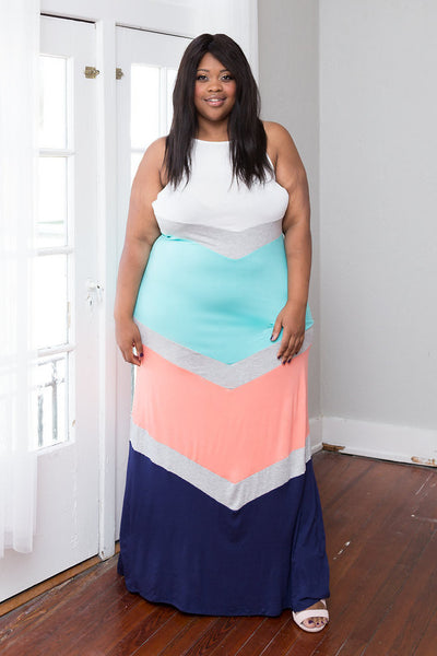 Plus Size Clothing for Women - Boardwalk Halter Maxi Dress - Society+ - Society Plus - Buy Online Now! - 1