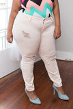 Plus Size Clothing for Women - Blush Distressed Jeans - Society+ - Society Plus - Buy Online Now! - 3