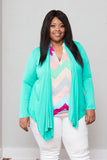 Plus Size Clothing for Women - Multi-Color Sleeveless Chevron Top - Mint - Society+ - Society Plus - Buy Online Now! - 1