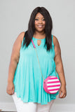 Plus Size Clothing for Women - Striped Round Crossbody Bag - Fuchsia - Society+ - Society Plus - Buy Online Now! - 5