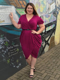 Plus Size Clothing for Women - Magenta Tulip Dress - Society+ - Society Plus - Buy Online Now! - 1