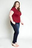 Plus Size Clothing for Women - Society+ Perfect T - Marsala - Society+ - Society Plus - Buy Online Now! - 2