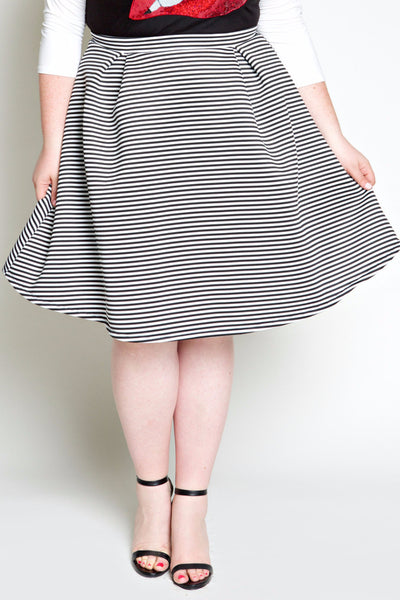 Plus Size Clothing for Women - Seeing Stripes Pleated Skirt - Society+ - Society Plus - Buy Online Now! - 4