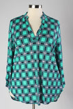 Plus Size Clothing for Women - Nautical Checkered Top - Society+ - Society Plus - Buy Online Now! - 2