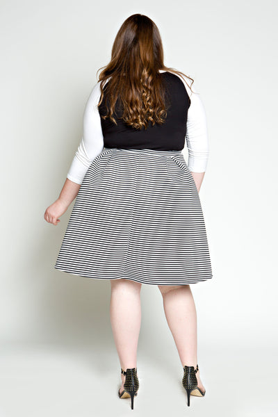 Plus Size Clothing for Women - Seeing Stripes Pleated Skirt - Society+ - Society Plus - Buy Online Now! - 2