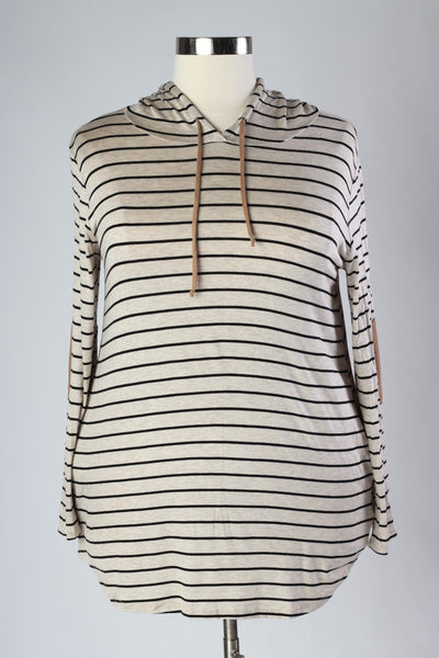 Plus Size Clothing for Women - Nautical Stripe Hooded Tunic - Society+ - Society Plus - Buy Online Now! - 3