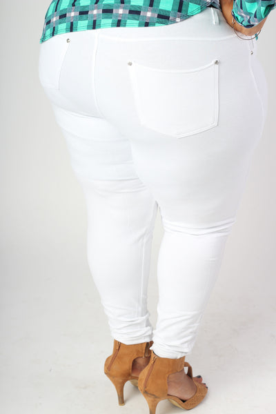 Plus Size Clothing for Women - White Leggings - Society+ - Society Plus - Buy Online Now! - 3