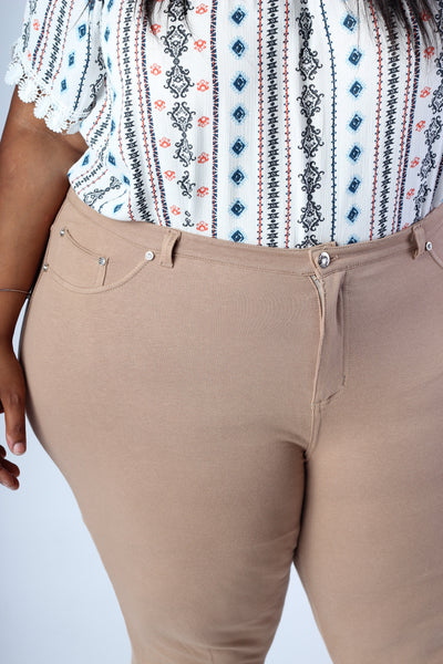 Plus Size Clothing for Women - Tan Leggings - Society+ - Society Plus - Buy Online Now! - 2