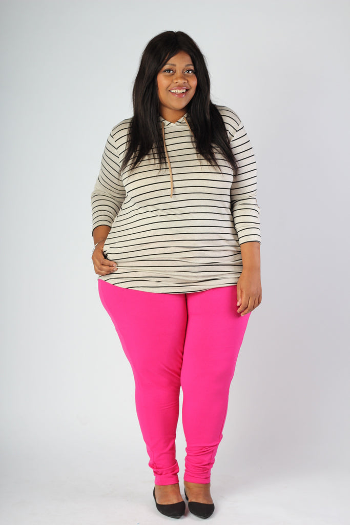 Plus Size Clothing for Women - Dark Pink Leggings - Society+ - Society Plus - Buy Online Now! - 1