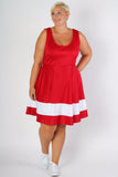 Plus Size Clothing for Women - Classic Stripe Skater Dress - Red - Society+ - Society Plus - Buy Online Now! - 2