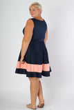 Plus Size Clothing for Women - Classic Stripe Skater Dress - Navy - Society+ - Society Plus - Buy Online Now! - 4