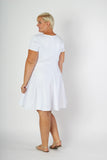 Plus Size Clothing for Women - Solid Skater Dress - White - Society+ - Society Plus - Buy Online Now! - 3