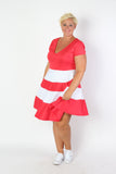Plus Size Clothing for Women - V-Neck Skater Dress - Coral - Society+ - Society Plus - Buy Online Now! - 2