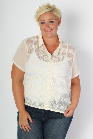 Plus Size Clothing for Women - Pretty Pear Bride Jamie Top - Society+ - Society Plus - Buy Online Now! - 1