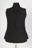 Plus Size Clothing for Women - Sleeveless Bow Blouse - Black - Society+ - Society Plus - Buy Online Now! - 4