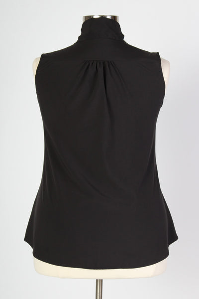 Plus Size Clothing for Women - Sleeveless Bow Blouse - Black - Society+ - Society Plus - Buy Online Now! - 4