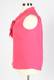 Plus Size Clothing for Women - Sleeveless Bow Blouse - Pink - Society+ - Society Plus - Buy Online Now! - 3