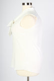 Plus Size Clothing for Women - Sleeveless Bow Blouse - White - Society+ - Society Plus - Buy Online Now! - 3