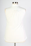 Plus Size Clothing for Women - Sleeveless Bow Blouse - White - Society+ - Society Plus - Buy Online Now! - 4
