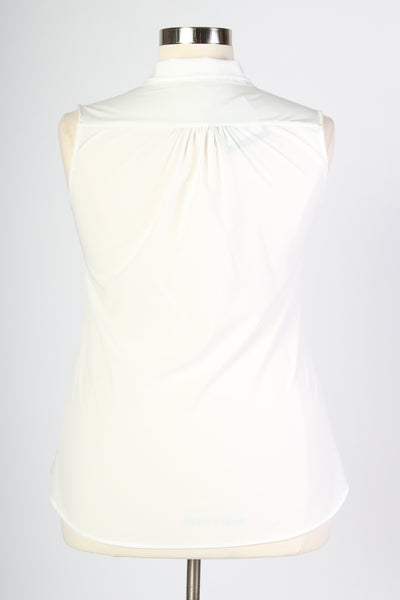 Plus Size Clothing for Women - Sleeveless Bow Blouse - White - Society+ - Society Plus - Buy Online Now! - 4