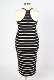Plus Size Clothing for Women - Tailor Made Striped Dress - Black - Society+ - Society Plus - Buy Online Now! - 4