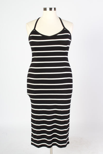 Plus Size Clothing for Women - Tailor Made Striped Dress - Black - Society+ - Society Plus - Buy Online Now! - 2