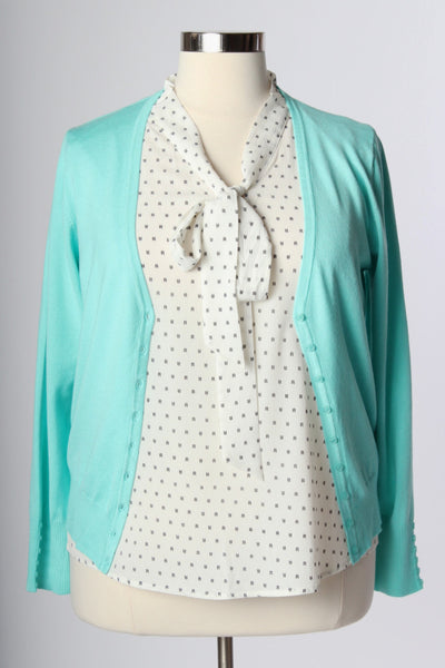 Plus Size Clothing for Women - Chronicles of Chic Cardigan - Mint - Society+ - Society Plus - Buy Online Now! - 2