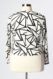 Plus Size Clothing for Women - Abstract Blazer - White for Curves On A Budget - Society+ - Society Plus - Buy Online Now! - 4