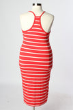 Plus Size Clothing for Women - Tailor Made Striped Dress - Coral - Society+ - Society Plus - Buy Online Now! - 5