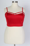 Plus Size Clothing for Women - Jessica Kane Caged Crop Top - Red - Society+ - Society Plus - Buy Online Now! - 3